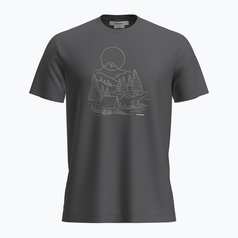 Pánské trekingové tričko  icebreaker Merino 150 Tech Lite III SS Sunset Camp obsidian