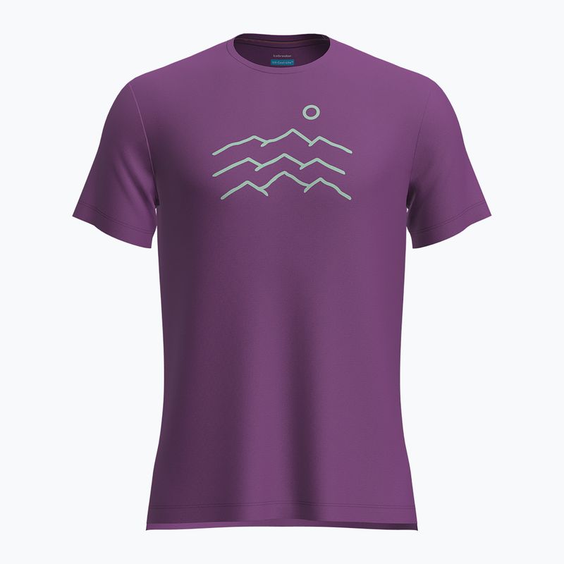 Pánské trekingové tričko icebreaker Merino 125 Cool-Lite Sphere Tee Across The Peaks passion