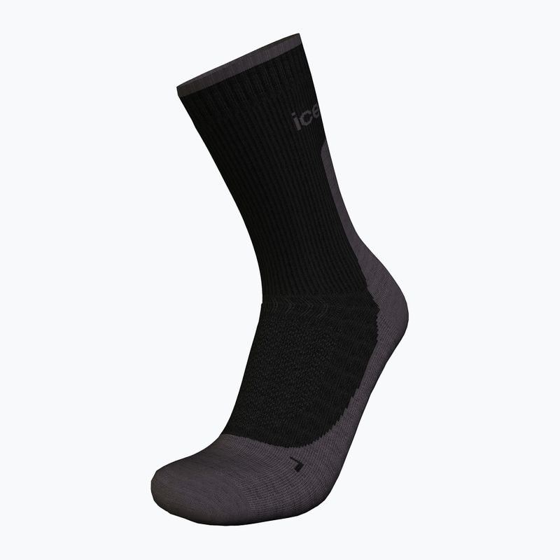 Pánské trekingové ponožky  icebreaker Merino Hike+ Light Crew black/obsidian