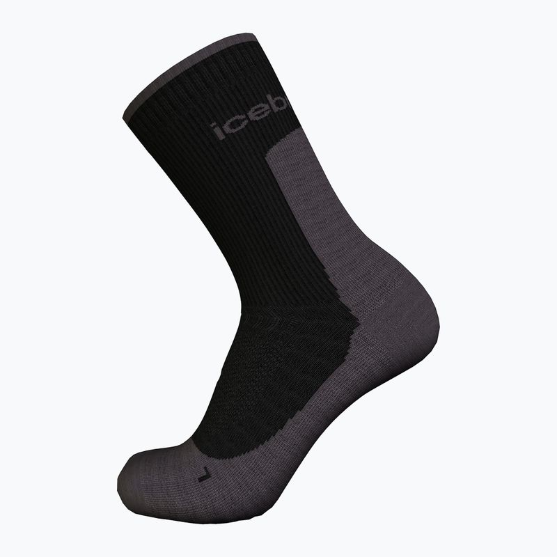 Pánské trekingové ponožky  icebreaker Merino Hike+ Light Crew black/obsidian 3