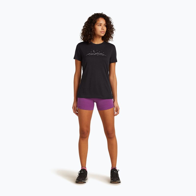 Dámské trekové tričko icebreaker Merino 150 Tech Lite SS Tee Sparkling Stars black 2