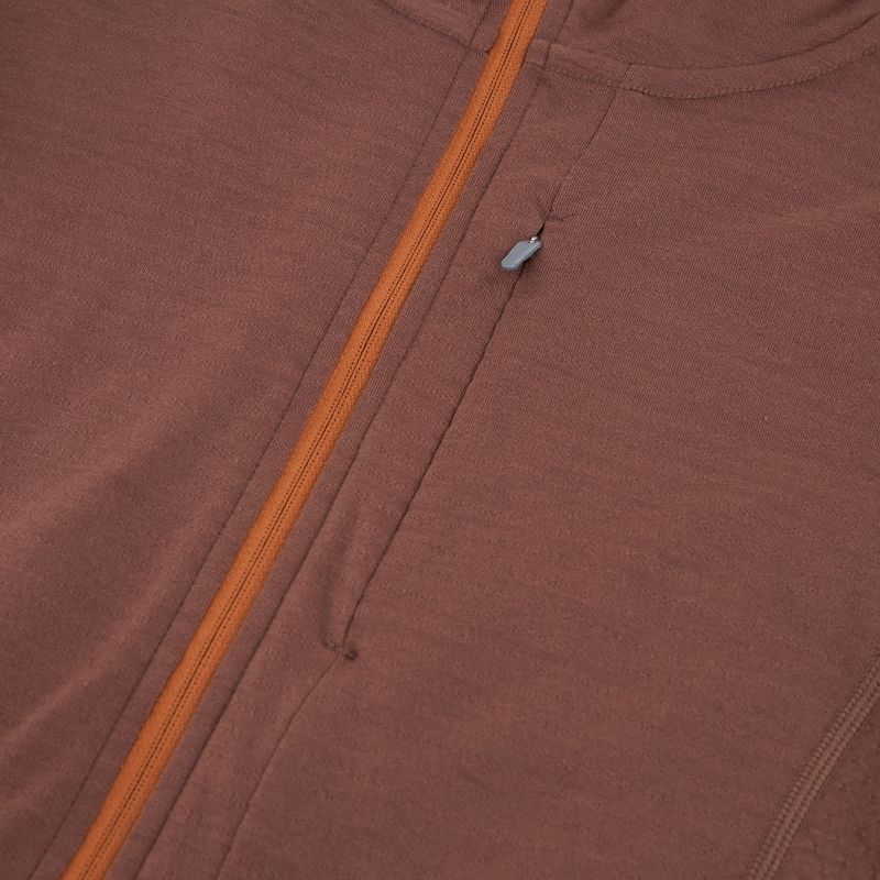 Dámská trekingová mikina Icebreaker Merino 200 Realfleece Descender Zip Hoodie dusty clay 3