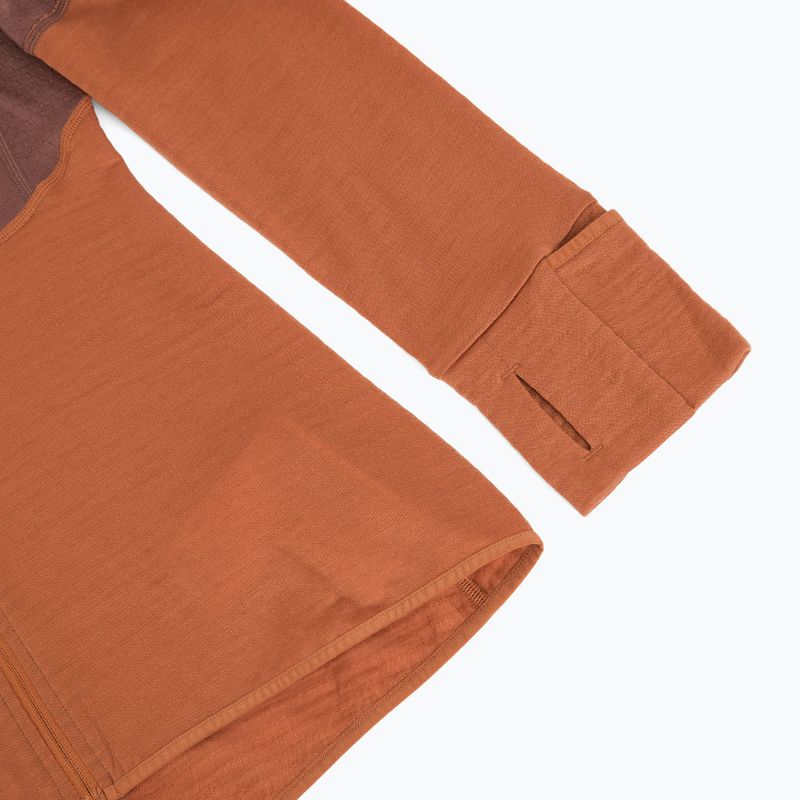 Dámská trekingová mikina Icebreaker Merino 200 Realfleece Descender Zip Hoodie dusty clay 4