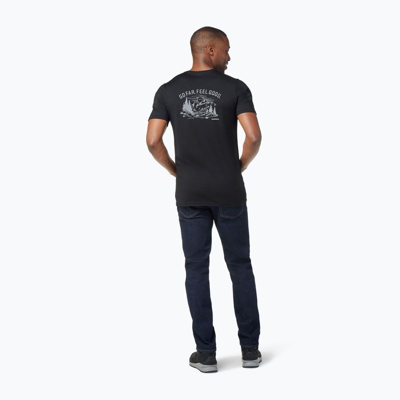 Pánské tričko Smartwool Wilderness Summit Graphic Tee trekkingové tričko černé 16673 3
