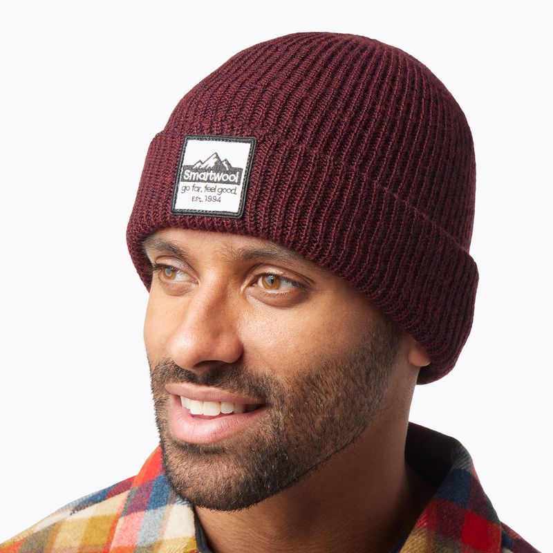 Zimní čepice Smartwool Patch bordó 11493-K40 7