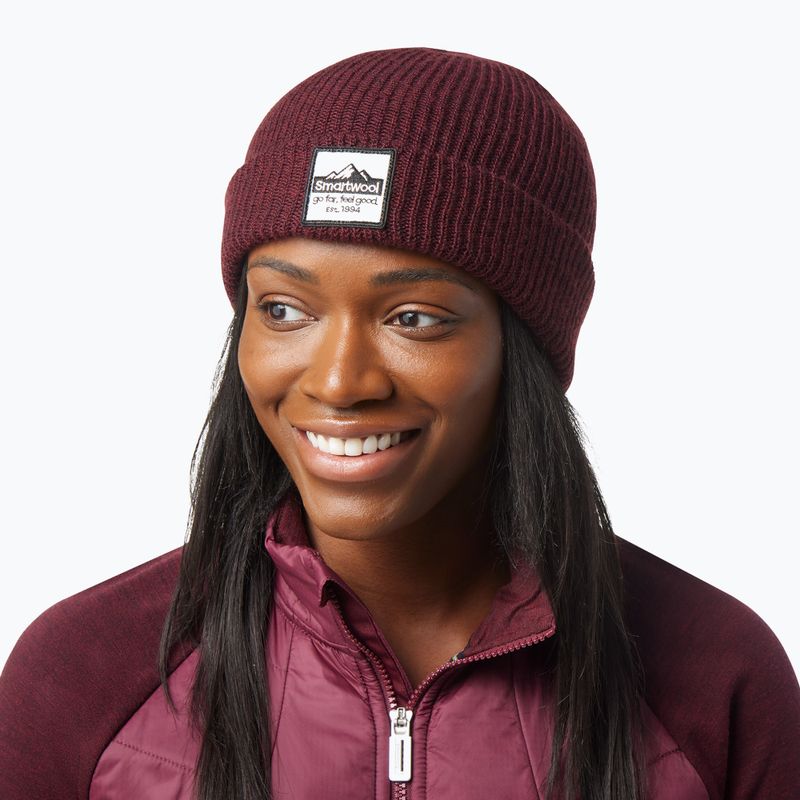 Zimní čepice Smartwool Patch bordó 11493-K40 8