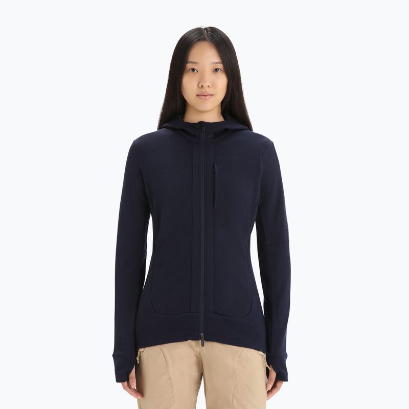 Icebreaker dámská trekingová bunda Quantum III LS Zip Hood navy blue 0A59JW