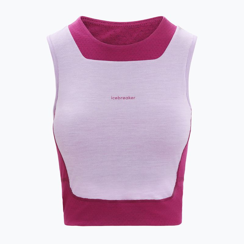 Dámské termoregulační tričko icebreaker Zoneknit Cropped Bra-Tank purple gaze 6