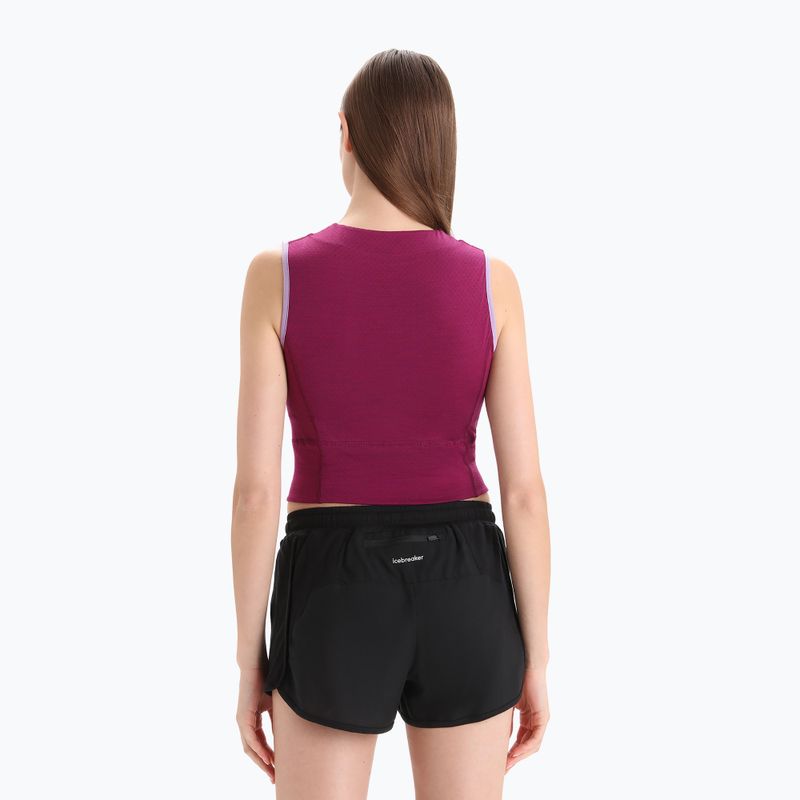 Dámské termoregulační tričko icebreaker Zoneknit Cropped Bra-Tank purple gaze 9