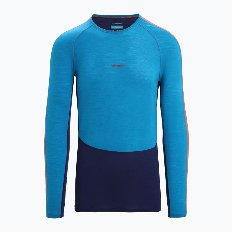 Pánská termoakční mikina icebreaker 125 Zoneknit Crewe geo blue 7
