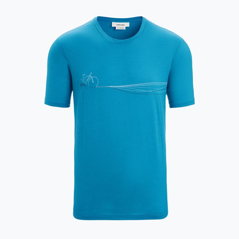 Pánské termotričko Icebreaker Tech Lite II Cadence Paths modré IB0A56N87341 5