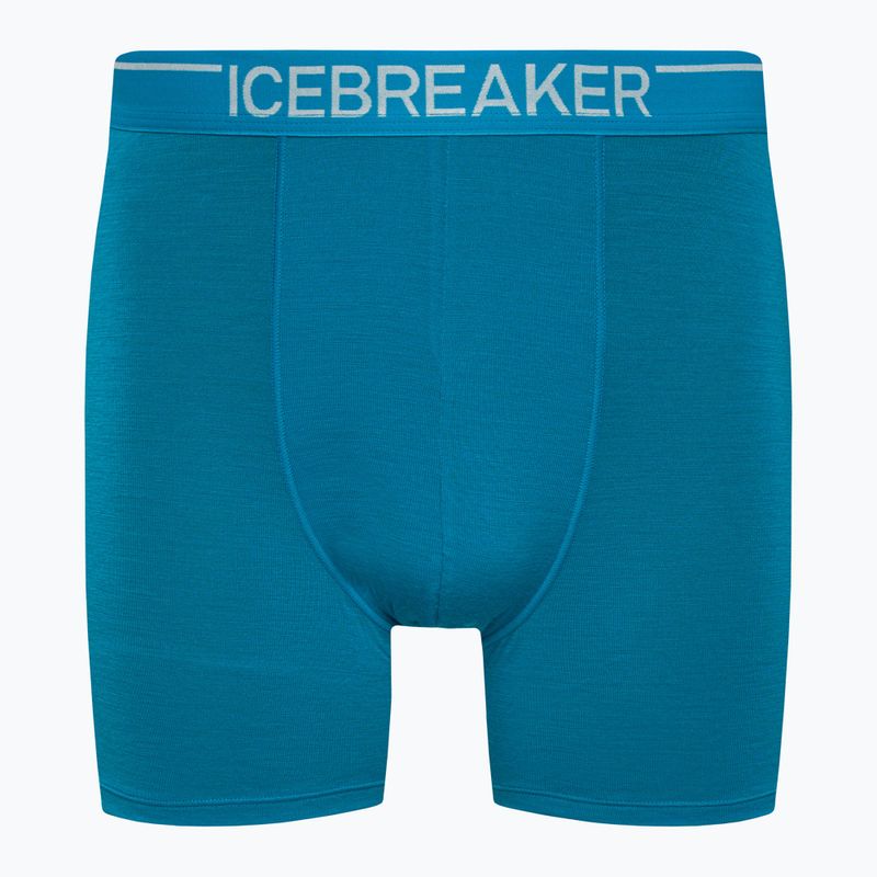 Pánské termální boxerky Icebreaker Anatomica Geo Blue 103029