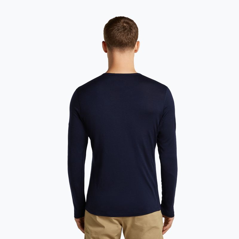 Pánské tričko Longsleeve icebreaker Merino 200 Oasis Crewe SkiingYeti midnight navy 3