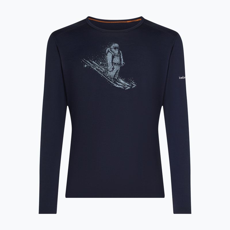 Pánské tričko Longsleeve icebreaker Merino 200 Oasis Crewe SkiingYeti midnight navy 7