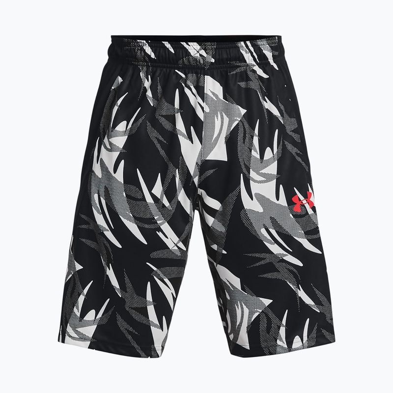 Pánské basketbalové šortky Under Armour Baseline 10'' Prnt 002 černo-červene 1370221-002-LG