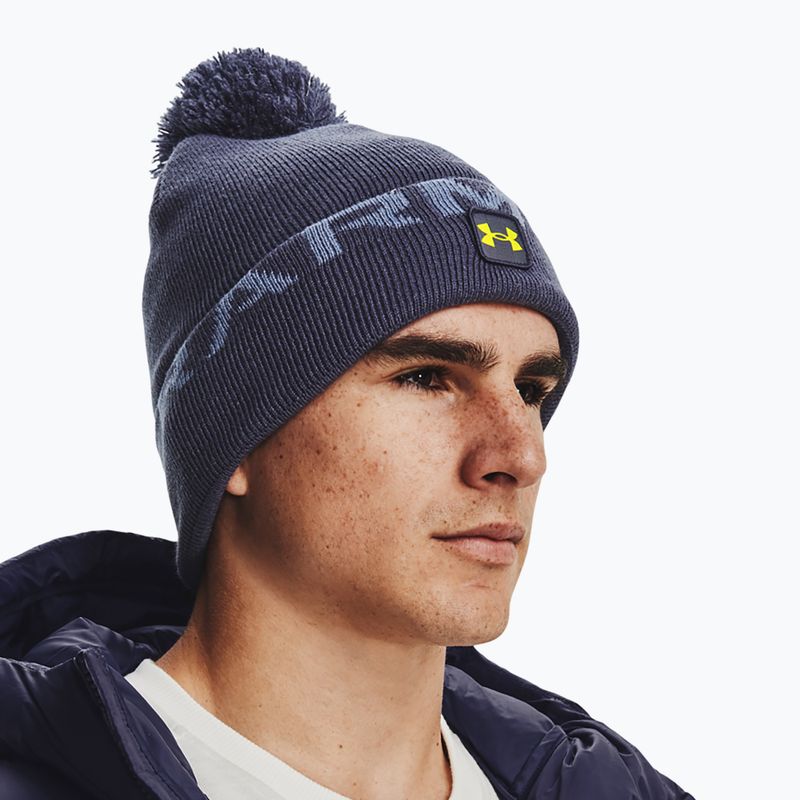 Under Armour pánská zimní čepice Ua Halftime Fleece Pom navy blue 1373093 6
