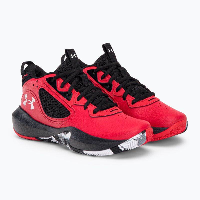 Under Armour GS Lockdown 6 dětská basketbalová obuv červená 3025617 4