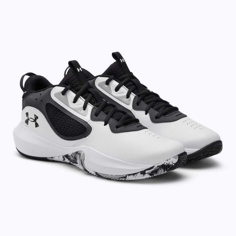 Basketbalové boty pánské Under Armour Lockdown 6 bílo-šedé 3025616-101 4
