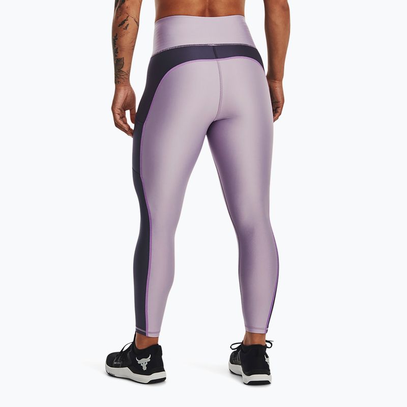 Dámské tréninkové legíny Under Armour Project Rock HG Ankle purple luxe 3