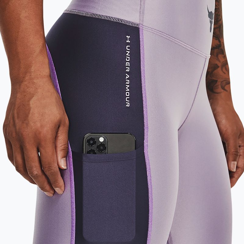 Dámské tréninkové legíny Under Armour Project Rock HG Ankle purple luxe 4