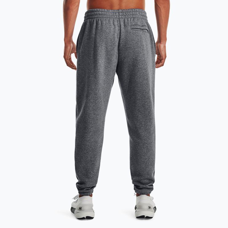 Pánské sportovní kalhoty  Under Armour Essential Fleece Joggers pitch gray medium heather/white 3