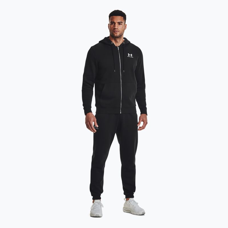 Pánské sportovní kalhoty  Under Armour Essential Fleece Joggers black/white 2