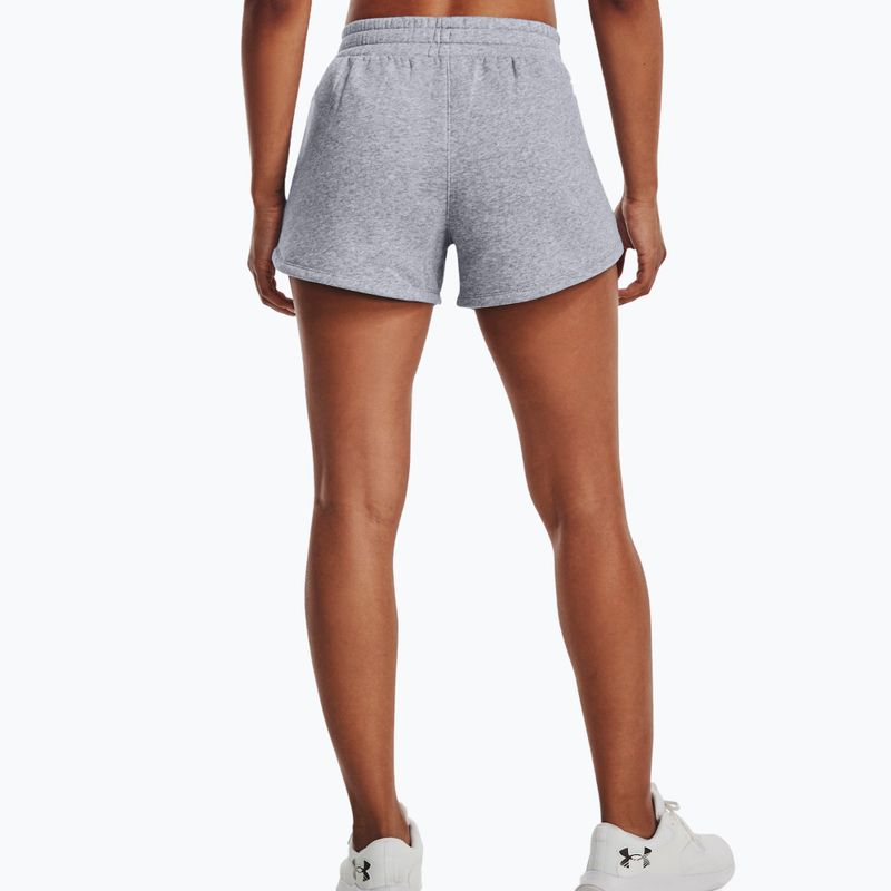 Under Armour Rival Fleece šedé dámské tréninkové šortky 1376257 2