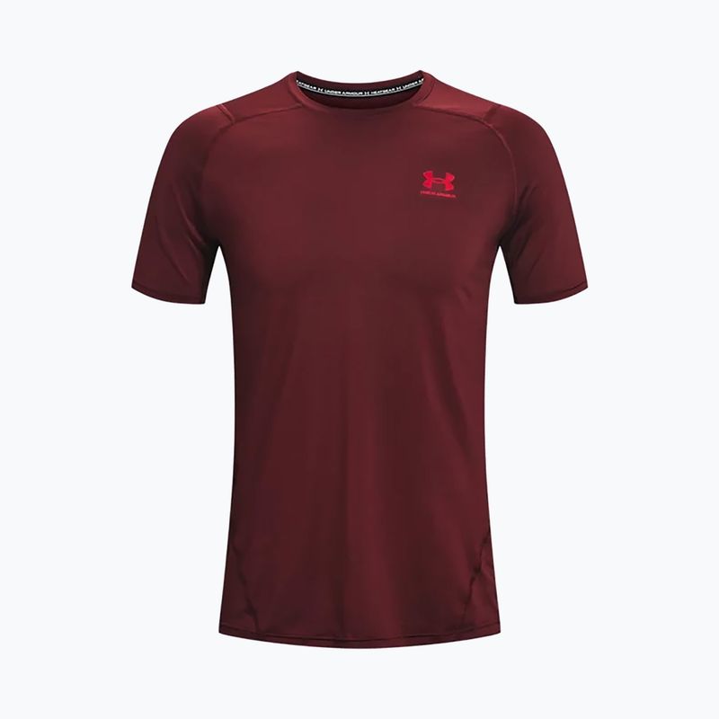 Pánské tréninkové tričko Under Armour HeatGear Armour Fitted bordó 1361683