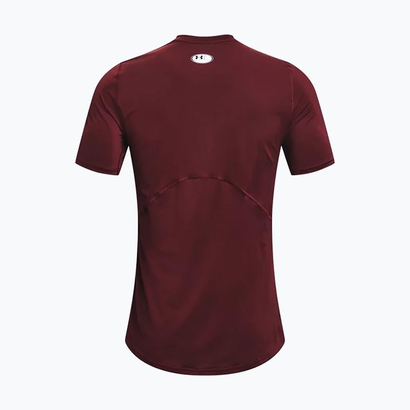 Pánské tréninkové tričko Under Armour HeatGear Armour Fitted bordó 1361683 2