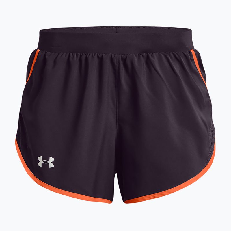 Dámské běžecké šortky Under Armour Fly By 2.0 fialové a oranžové 1350196-541 4