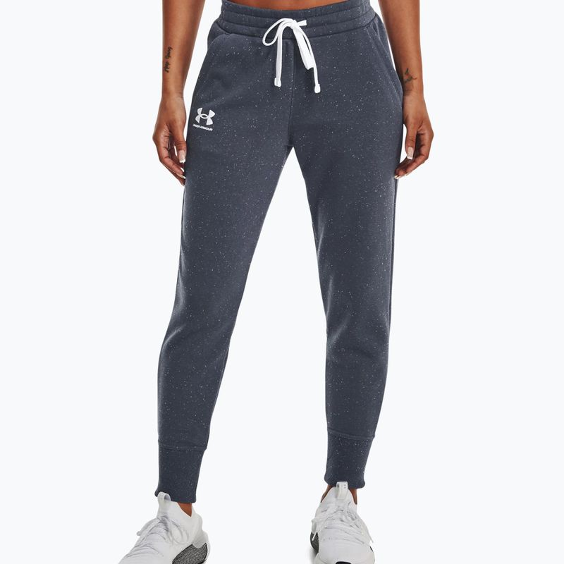 Dámské tréninkové kalhoty Under Armour Rival Fleece Joggers šedé 1356416