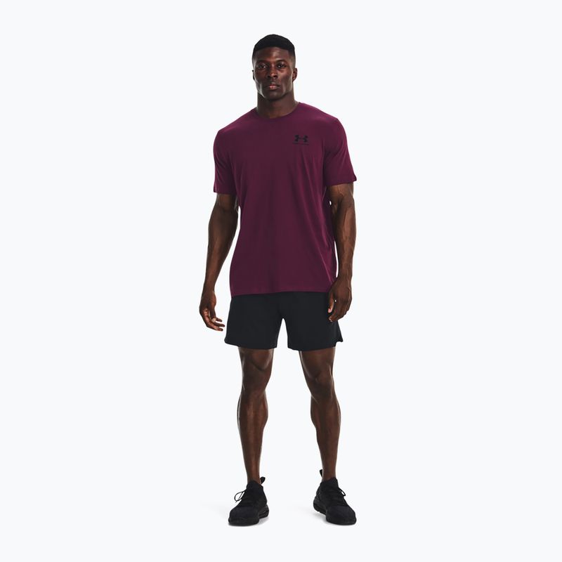 Pánské tričko Under Armour Sportstyle Left Chest purple stone/black 2