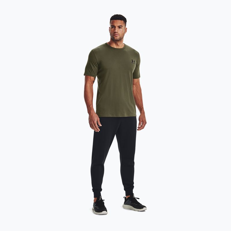 Pánské tričko Under Armour Sportstyle Left Chest marine green/black 2
