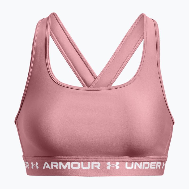 Under Armour Crossback Mid fitness podprsenka růžová 1361034-697