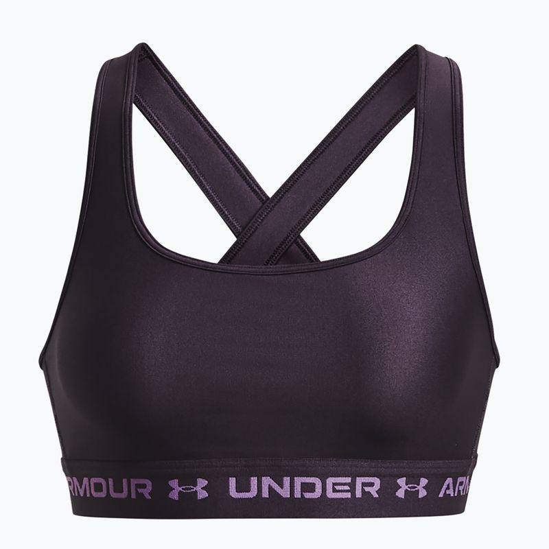 Under Armour Crossback Mid fialová fitness podprsenka 1361034-541