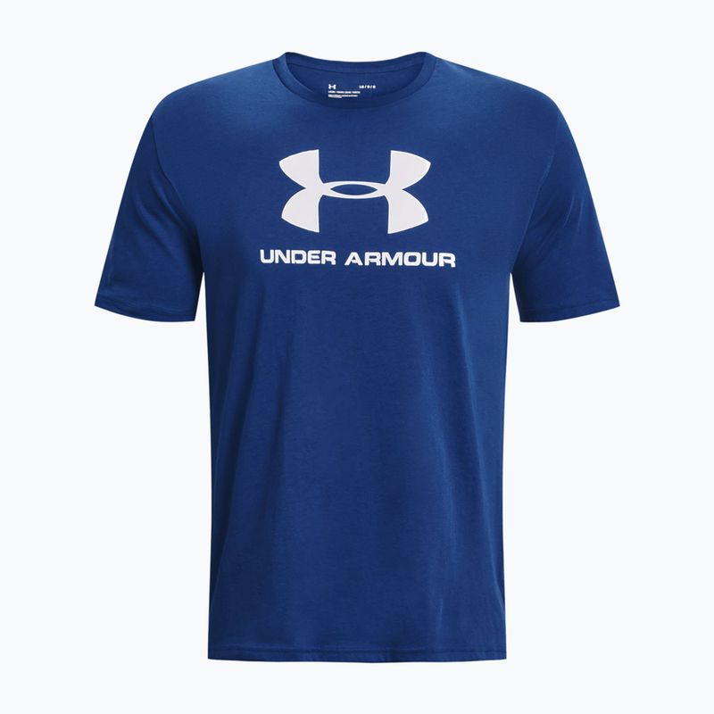 Pánské tréninkové tričko Under Armour Sportstyle Logo SS modré 1329590-471 5