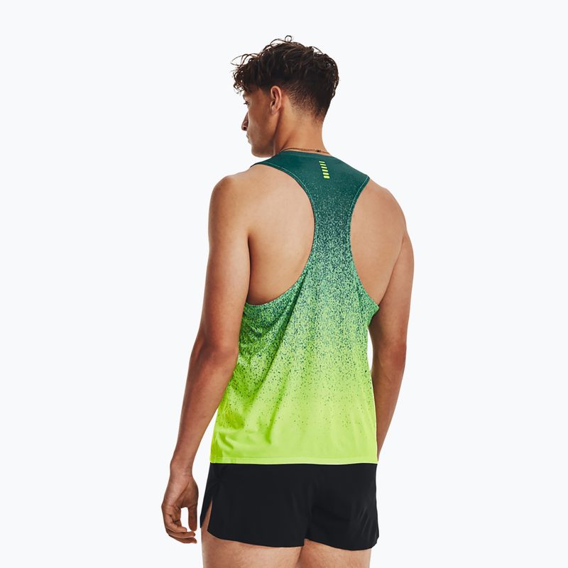 Pánské běžecké tílko Under Armour Rush Cicada Singlet green 1377314 2