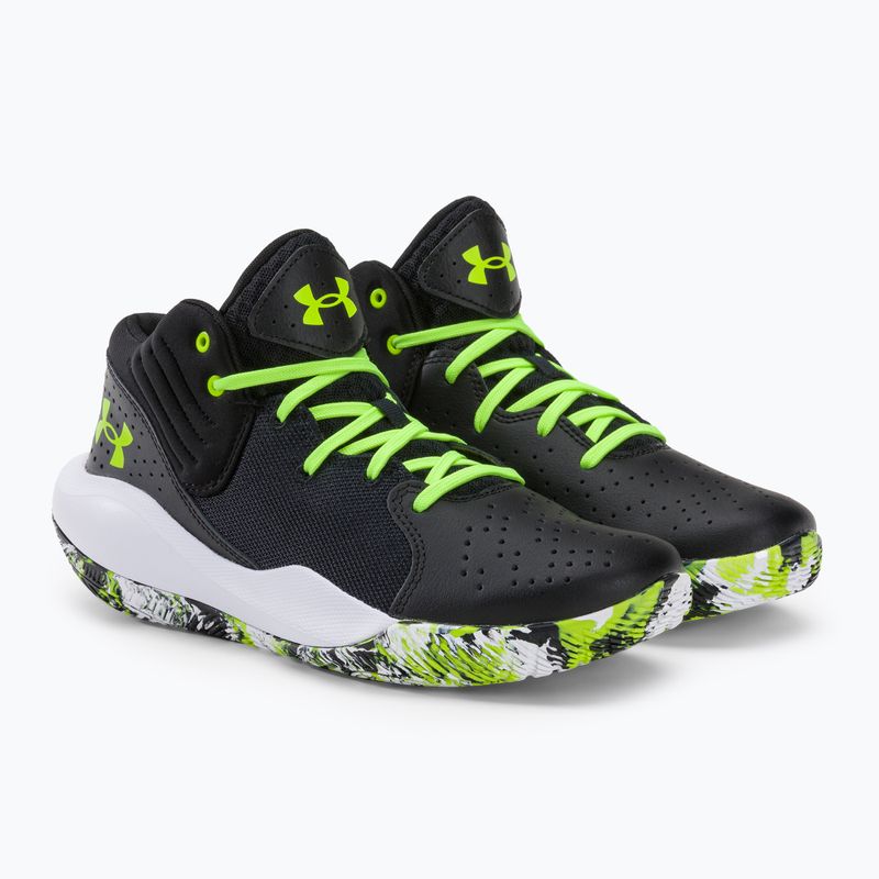 Dětské basketbalové boty Under Armour GS Jet '21 black-green 3024794 4