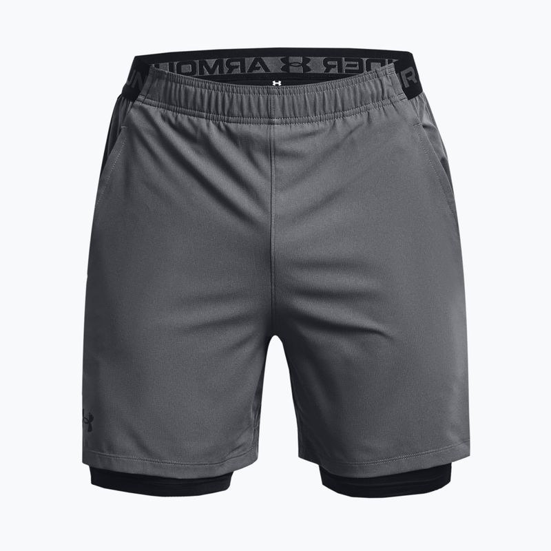 Under Armour Vanish Woven 2v1 šedé pánské tréninkové šortky 1373764