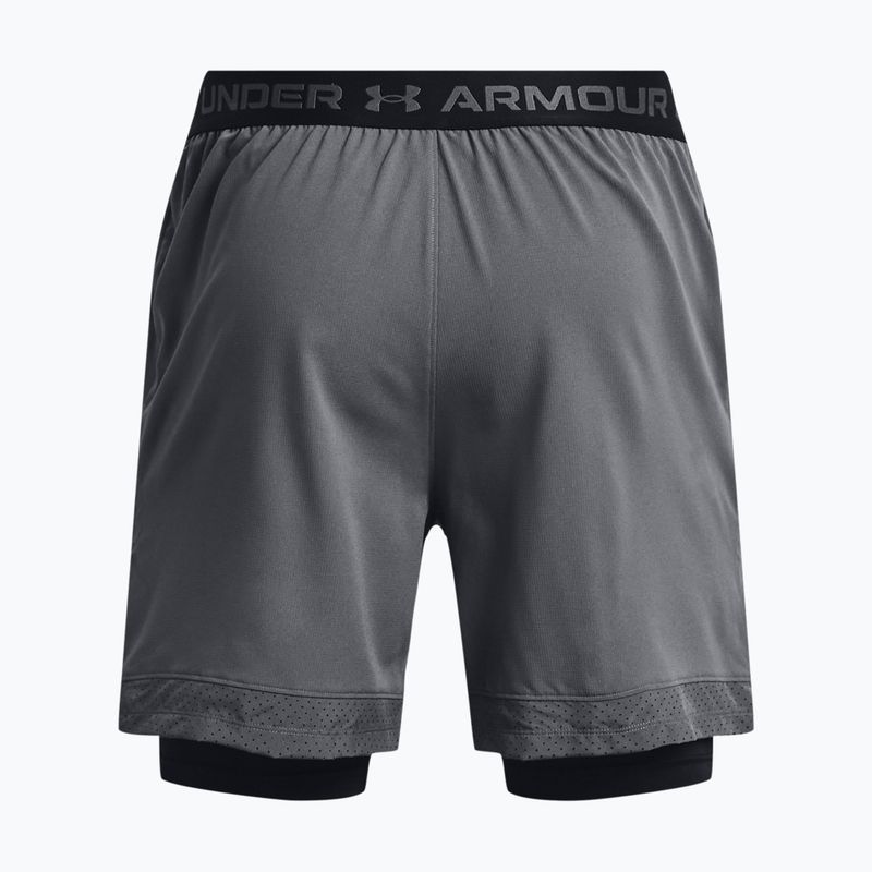 Under Armour Vanish Woven 2v1 šedé pánské tréninkové šortky 1373764 2