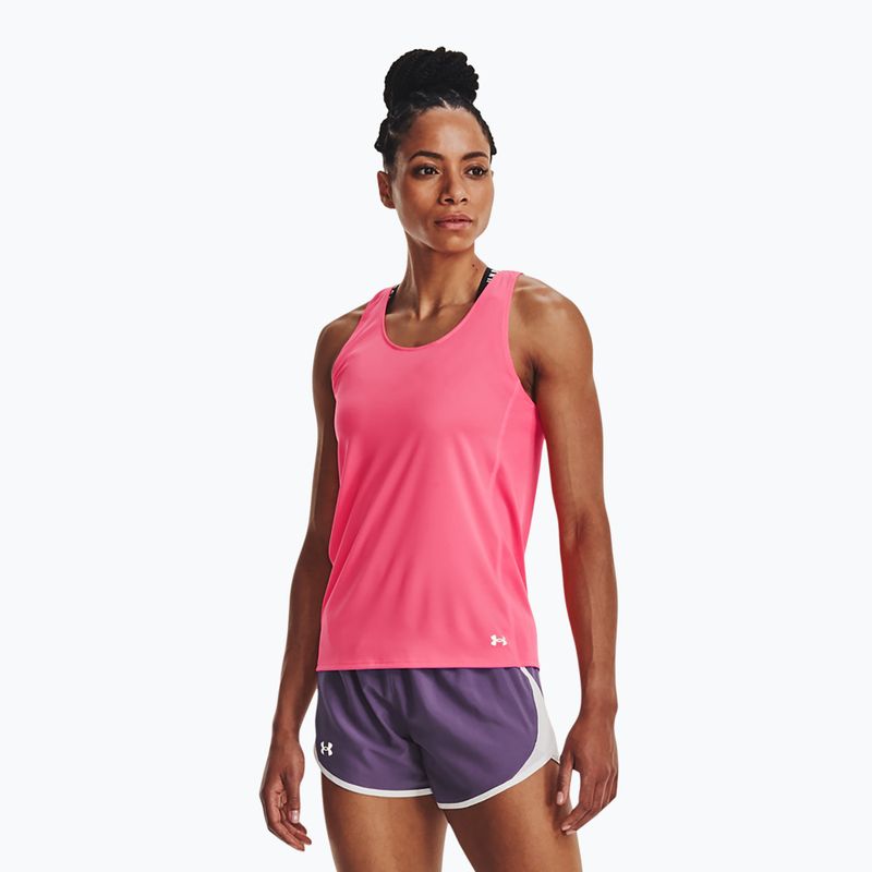 Under Armour Fly By Tank dámské běžecké tílko růžové 1361394-683
