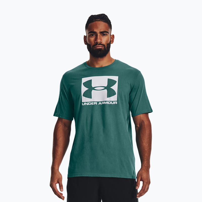 Pánské tričko Under Armour Boxed Sportstyle coastal teal/white