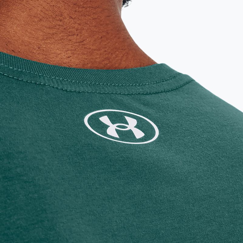 Pánské tričko Under Armour Boxed Sportstyle coastal teal/white 3