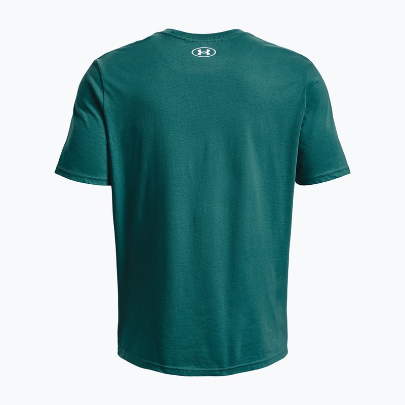 Pánské tričko Under Armour Boxed Sportstyle coastal teal/white 5
