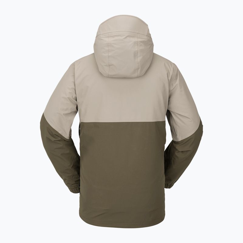 Pánská snowboardová bunda Volcom L Ins Gore-Tex hnědo-béžová G0452302 5