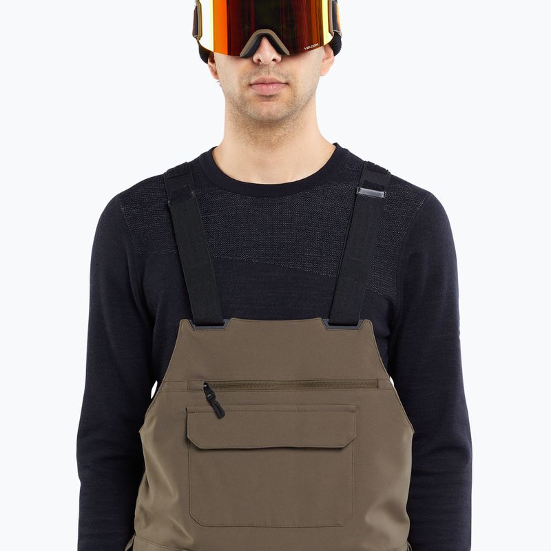 Pánské snowboardové kalhoty Volcom Roan Bib Overall teak 3