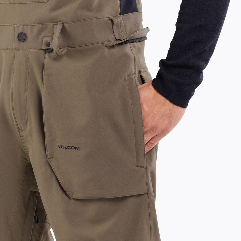 Pánské snowboardové kalhoty Volcom Roan Bib Overall teak 6