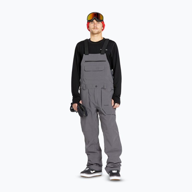 Pánské snowboardové kalhoty Volcom Roan Bib Overall charcoal