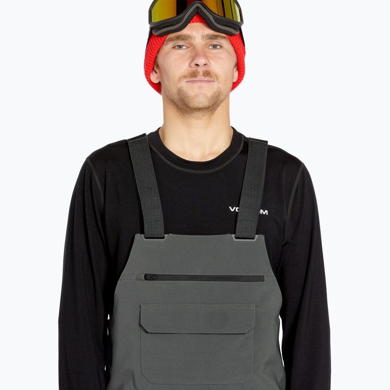 Pánské snowboardové kalhoty Volcom Roan Bib Overall charcoal 3