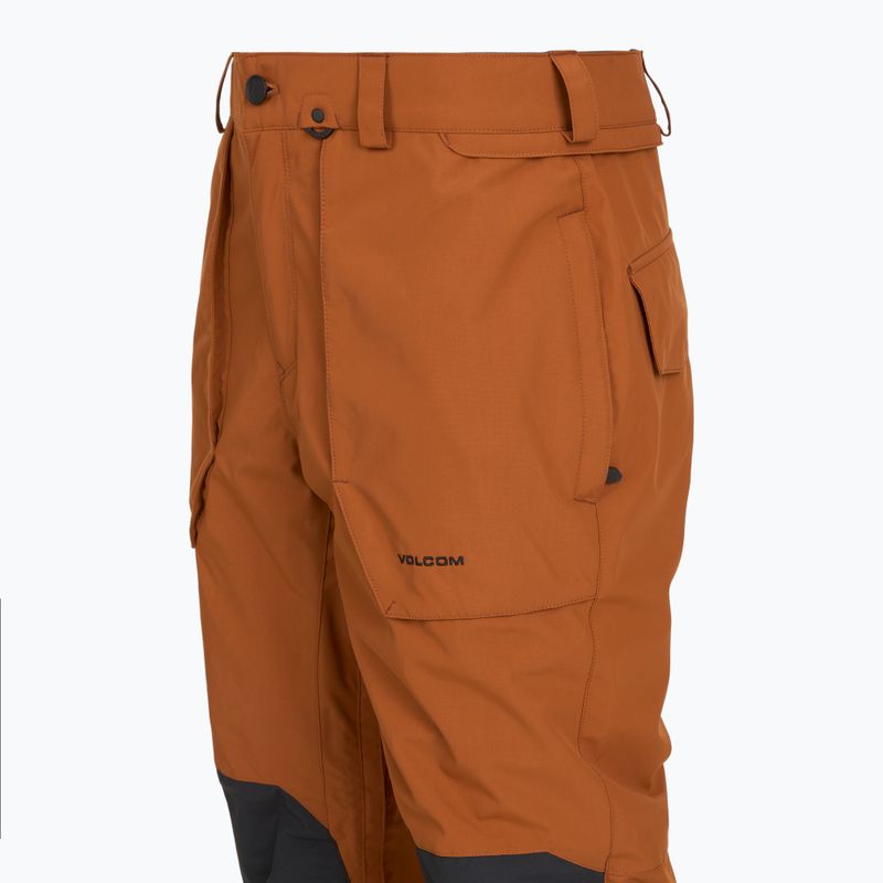 Pánské snowboardové kalhoty Volcom Roan caramel 9